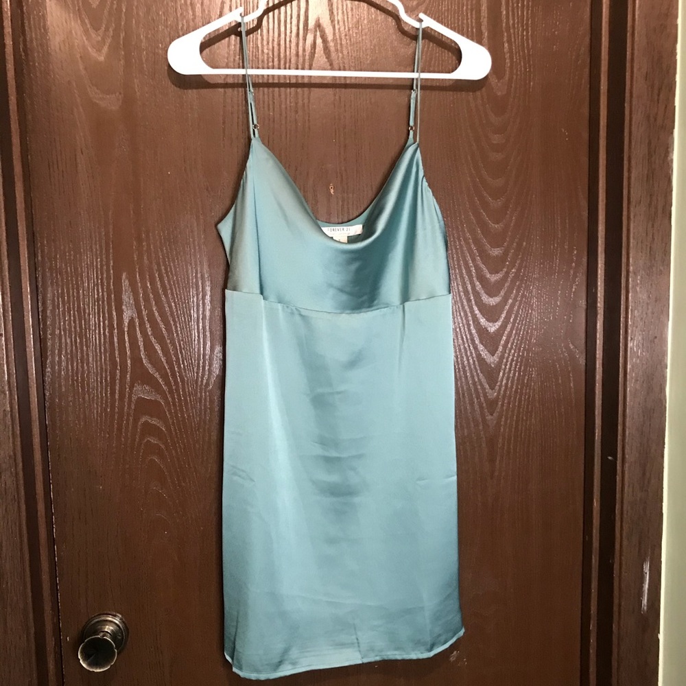 Sea foam green slip dress